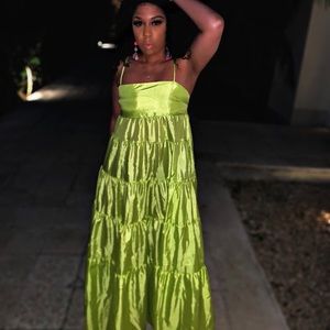Like green maxi dress